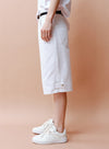 White Cotton Casual Denim Shorts