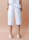 White Cotton Casual Denim Shorts