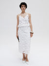 Elegant White Flower Lace Skirt