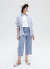 Linen Embroidered Casual Wide Leg Pants