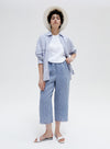 Linen Embroidered Casual Wide Leg Pants