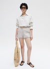 Linen Embroidered Shorts