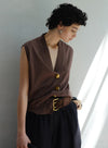 Retro Sleeveless Cardigan Vest