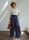 Linen High Waisted Wide Leg Pants