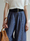 Linen High Waisted Wide Leg Pants