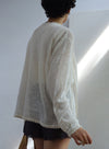 Linen Hollow Knit Cardigan