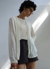 Linen Hollow Knit Cardigan