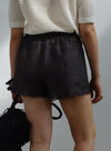 Linen Embroidered Shorts