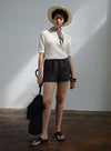 Linen Embroidered Shorts