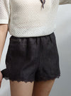 Linen Embroidered Shorts