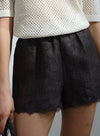 Linen Embroidered Shorts