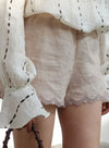 Linen Embroidered Shorts