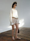 Linen Embroidered Shorts