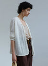 Linen Hollow Knit Cardigan