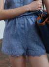 Linen Embroidered Shorts