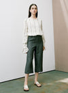 Linen Embroidered Casual Wide Leg Pants