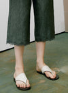 Linen Embroidered Casual Wide Leg Pants