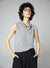 Gray V Neck Basic Tank Top