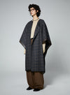 Gray Wrap Style Long Shawl Coat