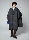 Gray Wrap Style Long Shawl Coat