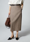 Classic Wool Suit Mid Length Skirt