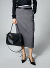 Classic Wool Suit Mid Length Skirt