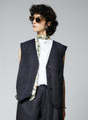 Sleeveless Linen Layered Vest