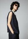 Sleeveless Linen Layered Vest