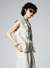 Sleeveless Linen Layered Vest