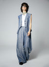 Sleeveless Linen Layered Vest