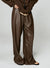 PU Wide-Leg Leather Pants