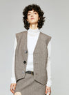 Classic Wool V-Neck Sleeveless Vest