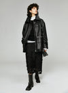 Retro Silhouette PU Leather Jacket