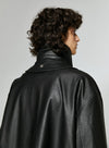 Retro Silhouette PU Leather Jacket