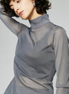 High Collar Long Sleeved T-Shirt