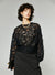 French Style Camellia Textured Lace Shirt