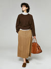 Casual High Waist Sweatshirt Skirt