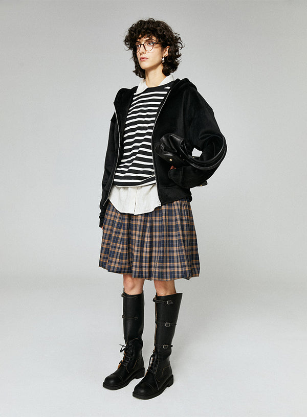 Retro Corduroy Hoodie Jacket