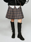 Retro Plaid A-Line Short Skirt