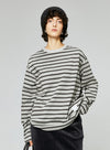 Candy stribet rund hals langærmet T-shirt