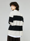 Wool Striped Polo Sweater