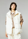 Minimalist White Goose Down Vest