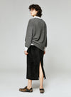 Corduroy Straight Leg Skirt