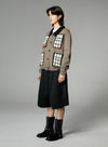 House Printed Yak Wool Cardigan