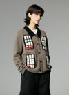 House Printed Yak Wool Cardigan