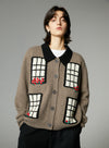 House Printed Yak Wool Cardigan