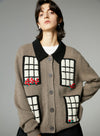 House Printed Yak Wool Cardigan