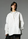 White Denim Pullover Shirt