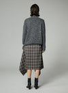 Retro Plaid Irregular Skirt