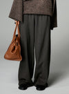 Soft Wide-Leg Casual Trousers